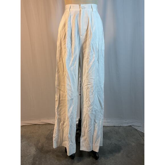 Nonchalant Label White 'Fabi' Wide Leg Pant Size M - NWT - Picture 2 of 5